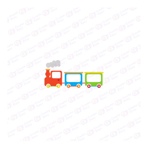 Colorful Train Vector free png image