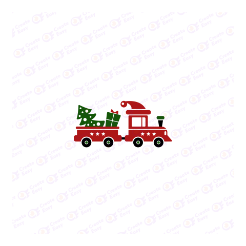 Christmas Train With Gifts Vector Illustration Stock free png image