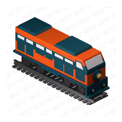 Realistic Train vector illustration concept free png image