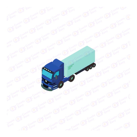 Truck Transportation Icon Isometric Illustration Truck free png image