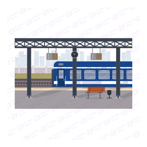 Blue Passenger Train free png image