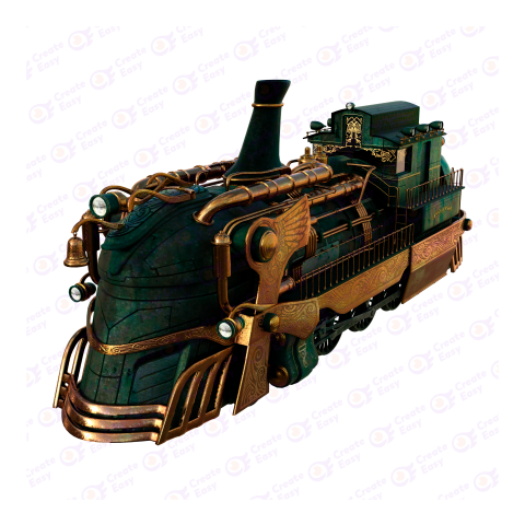 Steampunk Steam Locomotive free png image
