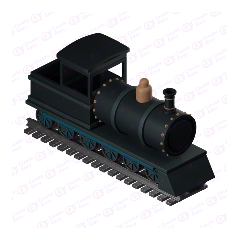A toy train with a black and yellow train on the front free png image