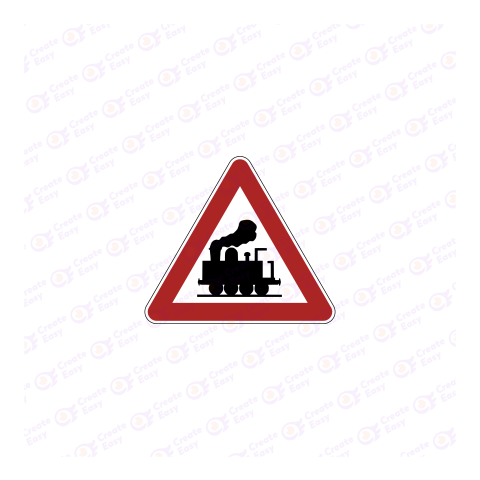 Train Warning Sign On White Background Railway Train free png image