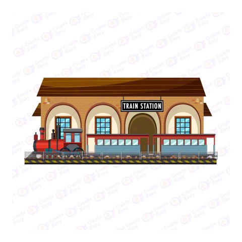 Train Station free png image