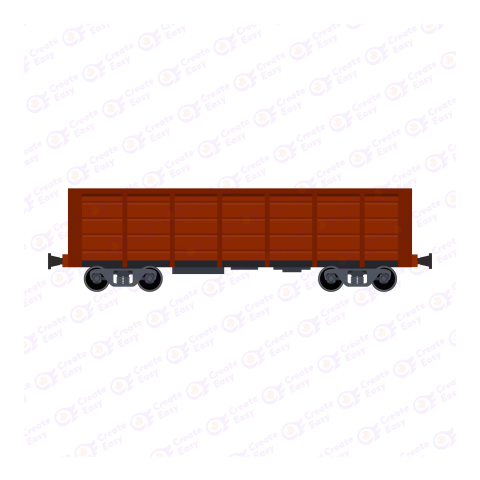 Freight train wagon isolated on white free png image