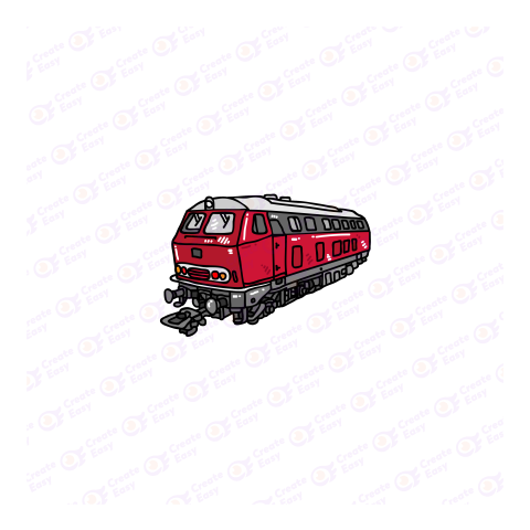 Realistic Train Cartoon vector illustration free png image
