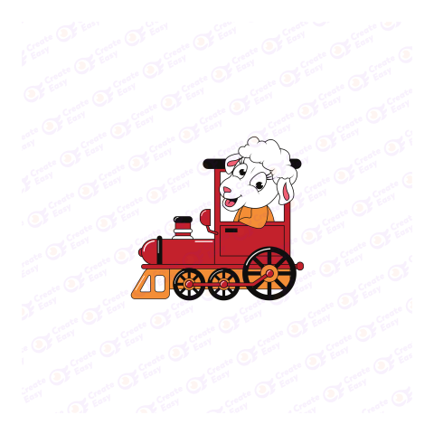 Cute Animal Cartoon Ride Train free png image
