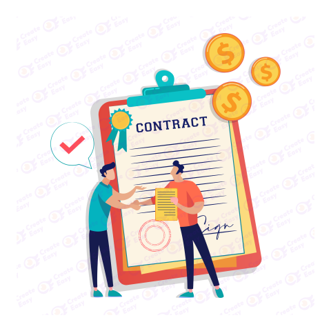 Contract typographic header Business planning free png image