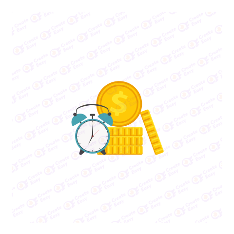 Time is money concept free png image