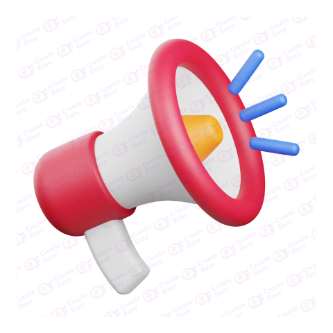 Megaphone speaker free 3d png image