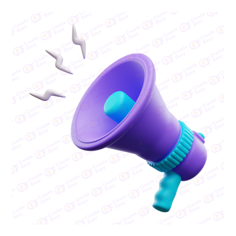 Megaphone speaker free 3d png image