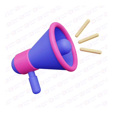 Megaphone speaker free 3d png image