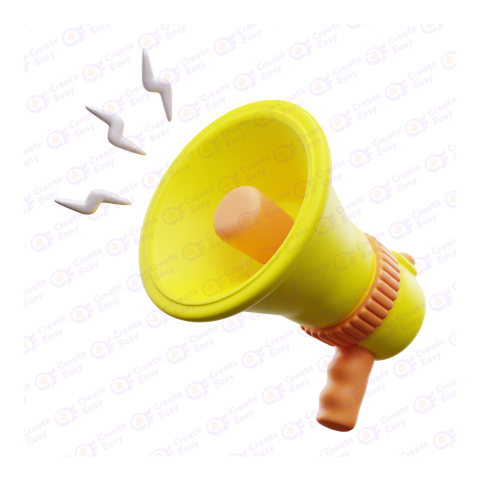 Megaphone speaker free 3d png image