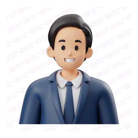 Cartoon character free 3d png image