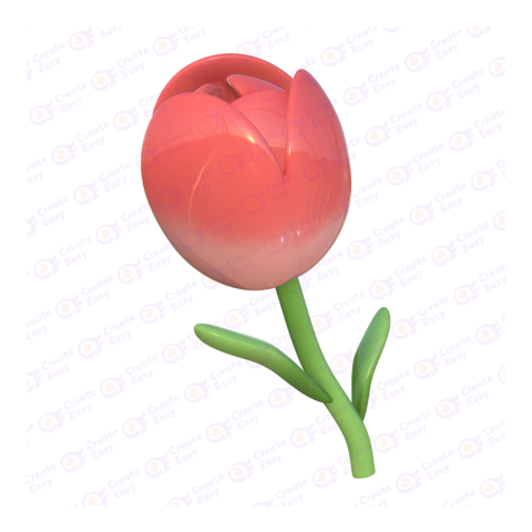 Pink Tulip free 3d png image