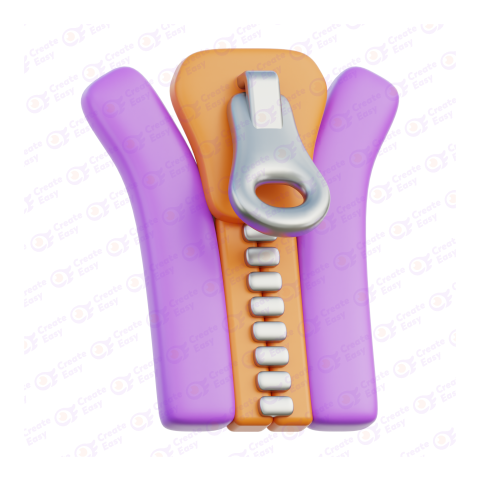 Zipper 3d free png image