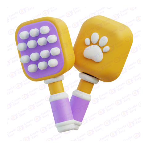 Pet Comb Free 3d png image