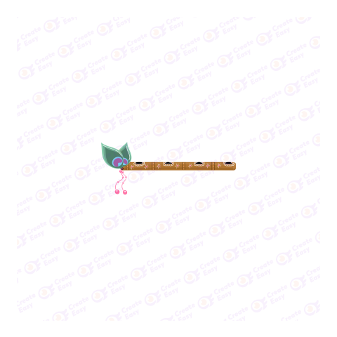 Krishna Flute Flat geometric icon png image