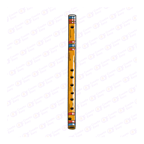Krishna Flute Flat geometric icon png image