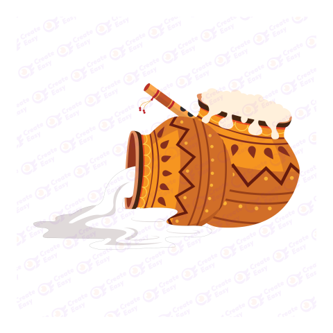 Krishna Janmashtami Flat geometric icon png image