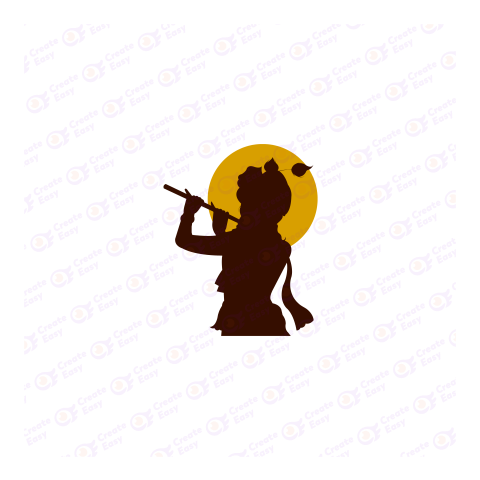 Lord Krishna Flat geometric icon png image