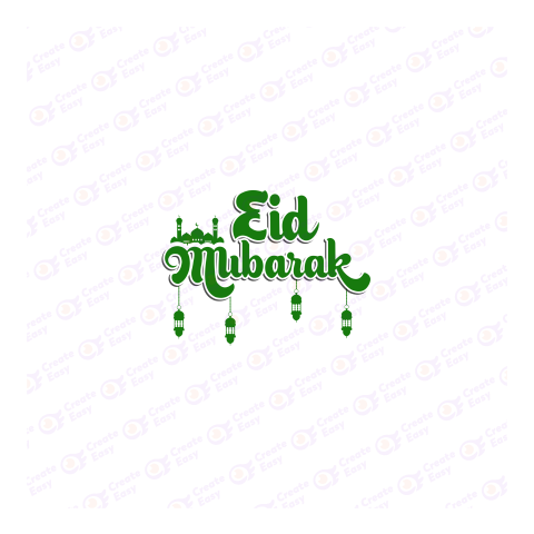 Eid Mubarak Flat free png image