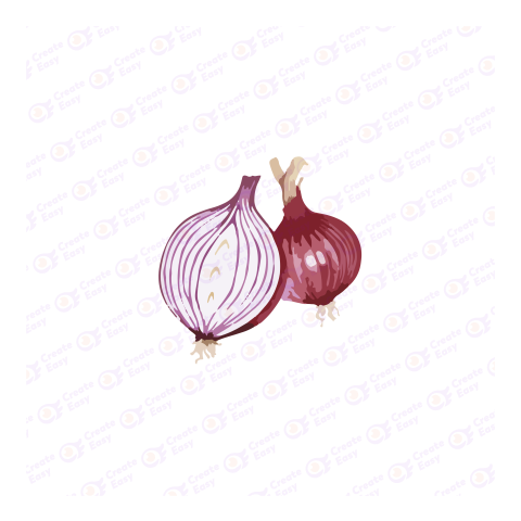 Red onion Flat icon free png image