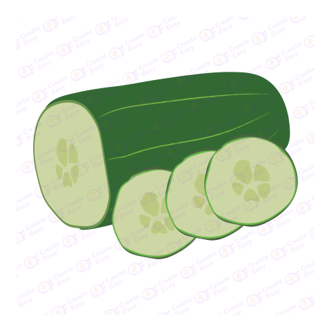 Green Cucumber Flat icon free png image