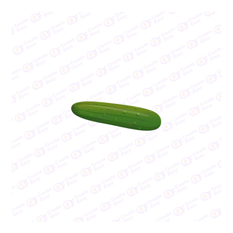Green Cucumber Flat icon free png image