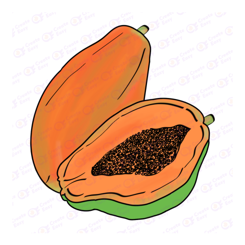 Papaya Flat icon free png image