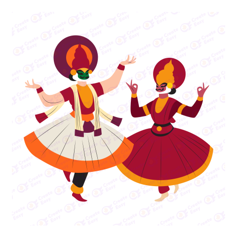 Kathakali Flat icon free png image