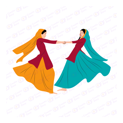 Dandiya Raas Flat icon free png image