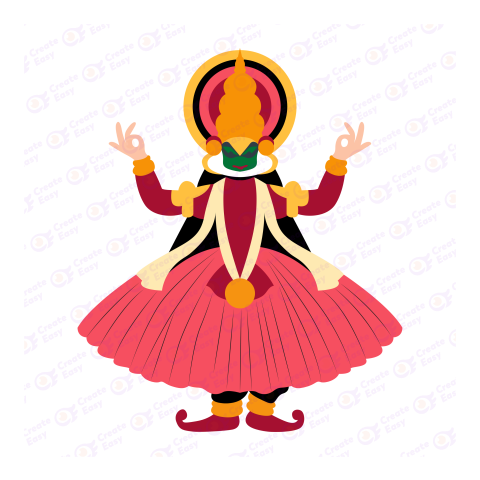 Kathakali Flat icon free png image