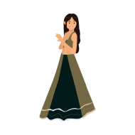 Girl in black dress createeasy png