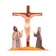 Jesus Christ with cross vector art create easy png