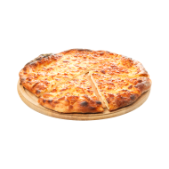 pizza with wooden plate createeasy png