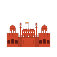 Red fort vector art createeasy png